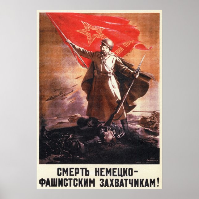WWII USSR Soviet Propaganda 1944 Poster (Front)