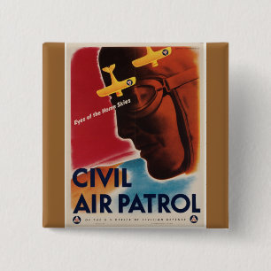 WWII Vintage Poster 2 Inch Square Button