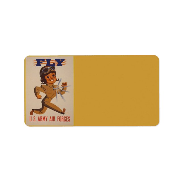 WWII Vintage Poster Address Label (Front)