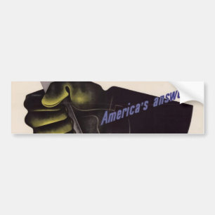 WWII Vintage Poster Bumper Sticker