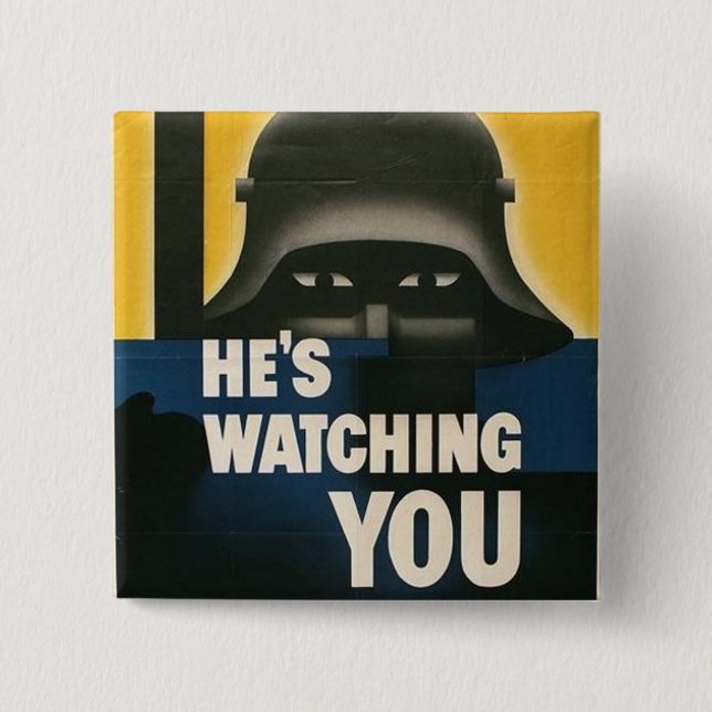 WWII Vintage Poster Button (Front)