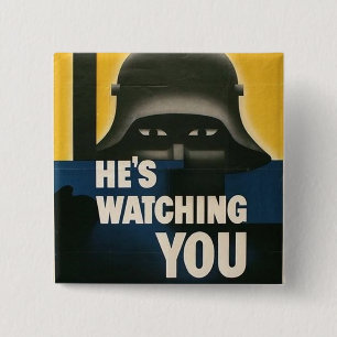 WWII Vintage Poster Button