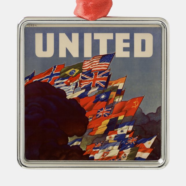 WWII Vintage Poster Ornament (Front)