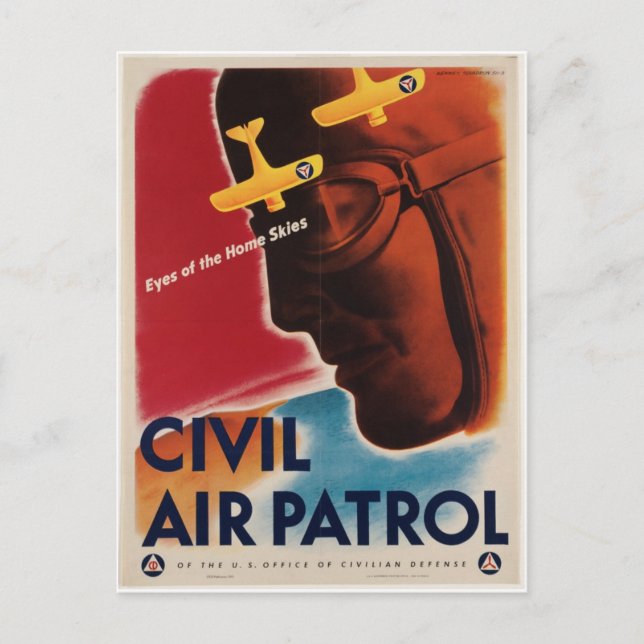 WWII Vintage Poster Postcard (Front)