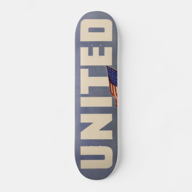 WWII Vintage Poster Skateboard (Front)