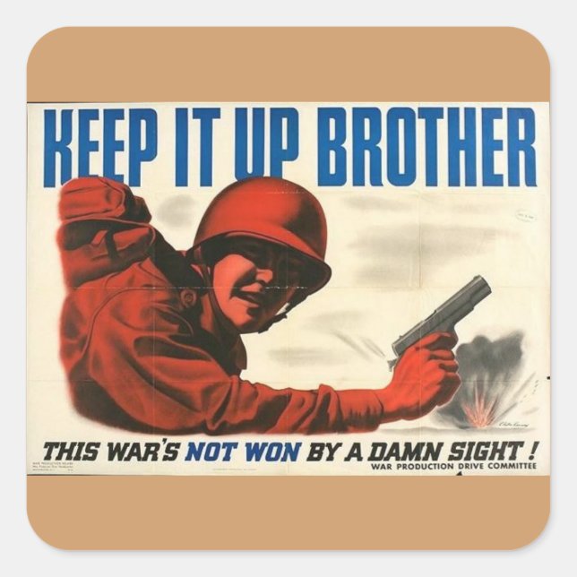 WWII Vintage Poster Sticker (Front)