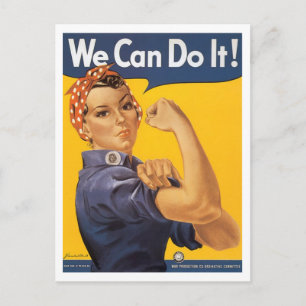 WWII “We Can Do It!” Postcard