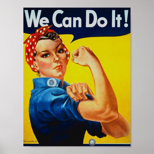 WWII We Can Do It Rosie the Riveter Poster (Front)