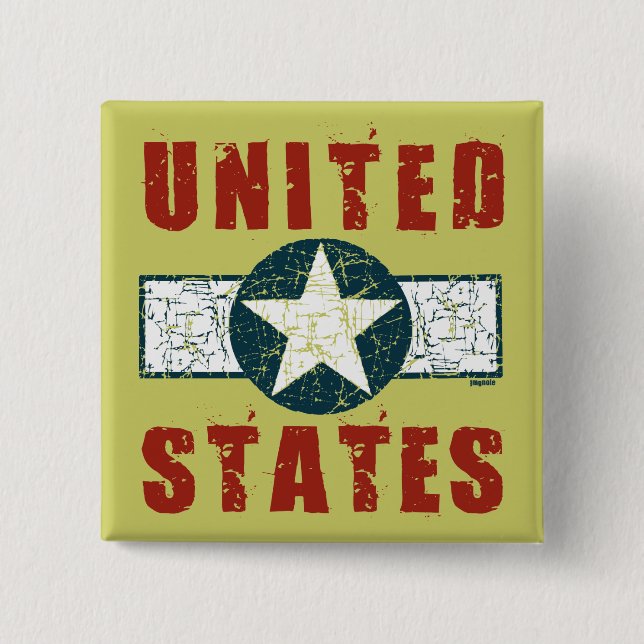 WWII wing markings 2 Inch Square Button (Front)