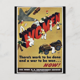 Wwii Women Postcard