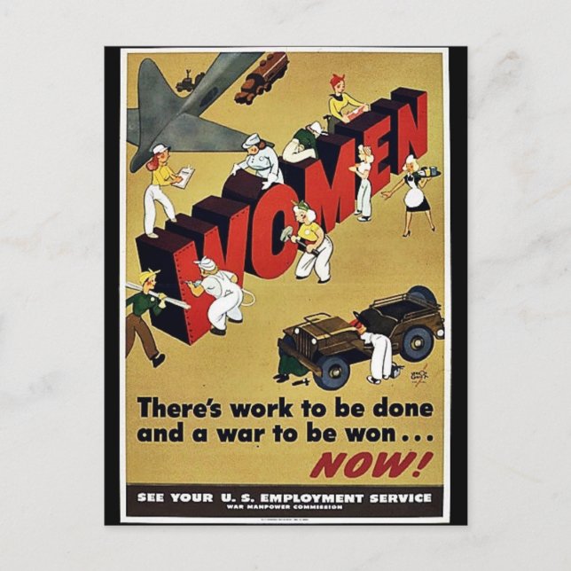 Wwii Women Postcard (Front)