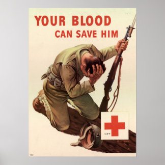 WWII Your Blood Can Save Him Poster