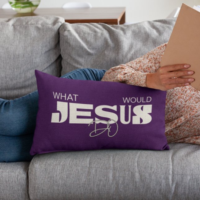 WWJD Accent Pillow – Bold Abstract Design (Creator Uploaded)