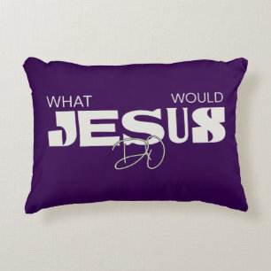 WWJD Accent Pillow – Bold Abstract Design
