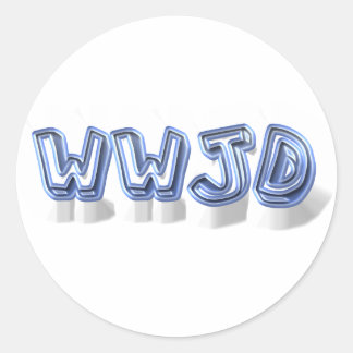 wwjd classic round sticker