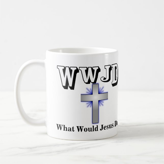 WWJD What Would Jesus Do? Coffee Mug (Left)