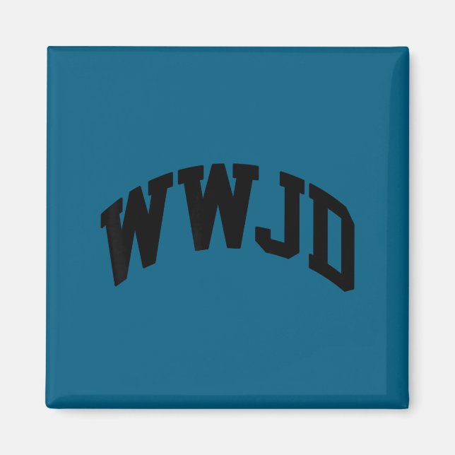 Wwjd What Would Jesus Do Illustration Magnet (Front)
