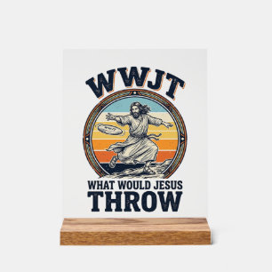 WWJT Que jetterait Jésus T-shirt disque vintage_1