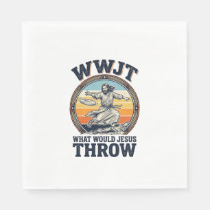 WWJT What Would Jesus Throw Vintage Disc Shirt_1 Napkin