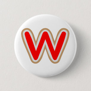 WWW ALPHAW ALPHABET 2 INCH ROUND BUTTON