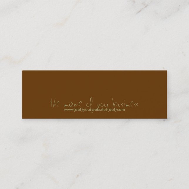 www{dot}yourbusiness{dot}com mini business card (Front)
