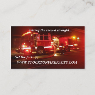 WWW.STOCKTONFIREFACTS.COM BUSINESS CARD