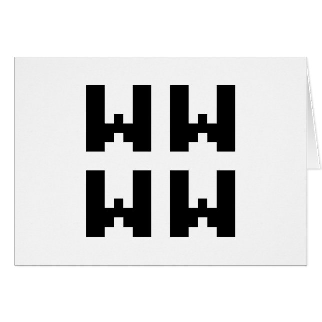 WWWW | LOL Carte de voeux Internet Slang Japonaise (Devant horizontal)