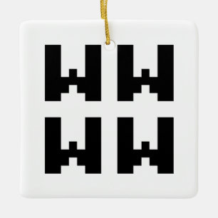 WWWW   LOL Japanese Internet Slang Ceramic Ornament