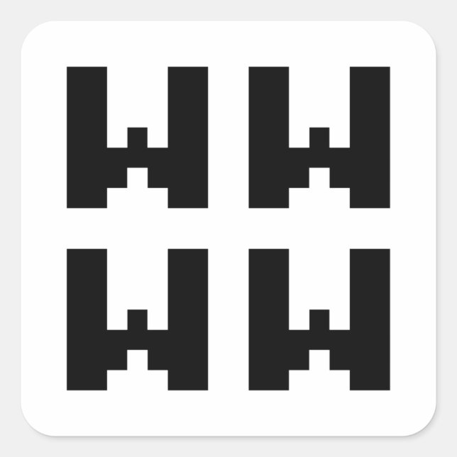 WWWW | LOL Japanese Internet Slang Square Sticker (Front)