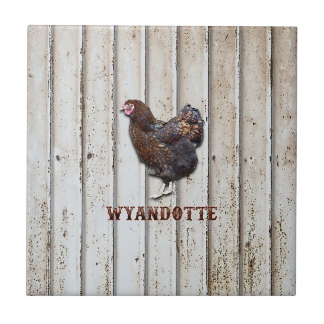 Wyandotte Chicken Tile (Front)