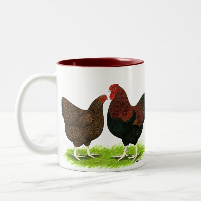 Wyandotte:  Partridge Pair Two-Tone Coffee Mug (Left)