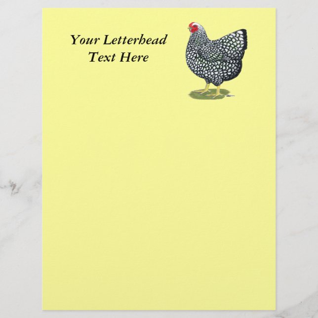 Wyandotte:  Silver-laced Hen (Front)