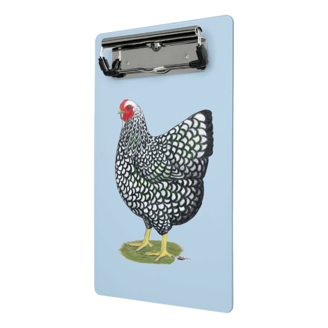 Wyandotte:  Silver-laced Hen Mini Clipboard (Angled2)