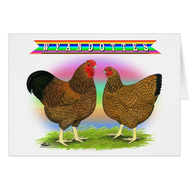 Wyandottes:  Golden-laced Rainbow (Front Horizontal)