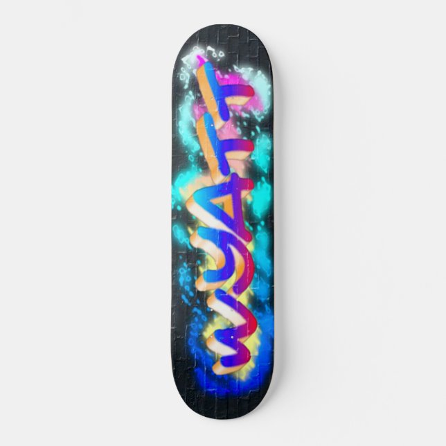 WYATT Customized Graffiti Skateboard (Front)