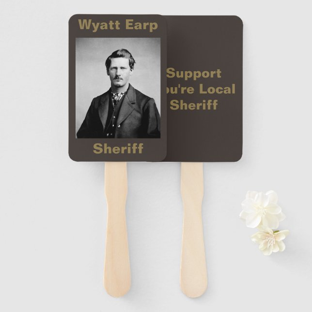 Wyatt Earp: Lawman, Gunfighter, Saloon Keeper Hand Fan (Front and Back)