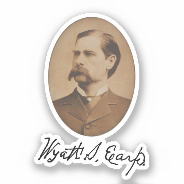 Wyatt Earp Portrait and Signature (Front)