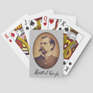 Wyatt Earp Portrait and Signature Playing Cards