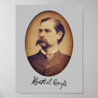 Wyatt Earp Portrait and Signature