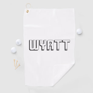 Wyatt Name In Block Letters, Golf Towel