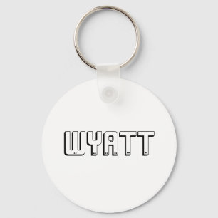 Wyatt Name In Block Letters, Keychain