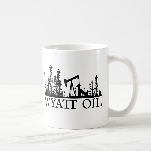 Wyatt Oil / Black Logo Coffee Mug (Right)