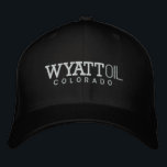 Wyatt Oil Embroidered Hat<br><div class="desc">Wyatt Oil is the oil company run by Ellis Wyatt in Ayn Rand's Atlas Shrugged. In the book Wyatt's father had squeezed a living out of the oil fields in Colorado, but when Ellis Wyatt took over the business took off. He discovered a technique for extracting oil from wells that...</div>