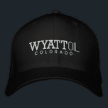 Wyatt Oil Embroidered Hat<br><div class="desc">Wyatt Oil is the oil company run by Ellis Wyatt in Ayn Rand's Atlas Shrugged. In the book Wyatt's father had squeezed a living out of the oil fields in Colorado, but when Ellis Wyatt took over the business took off. He discovered a technique for extracting oil from wells that...</div>