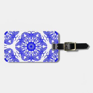 Wycinanka Moth Pattern Luggage Tag