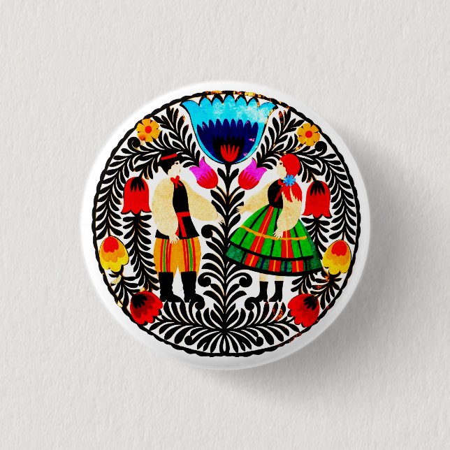 Wycinanki Button (Front)