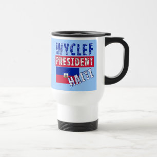 WYCLEF President Haiti Tshirts, Mugs, Buttons Travel Mug