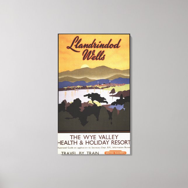 Wye Valley Resort British Rail Poster Canvas Print (Front)