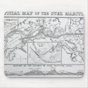 Wyld's Official Map of the Suez Maritime Canal Mouse Pad