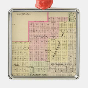 Wymore and Filley, Nebraska Metal Ornament